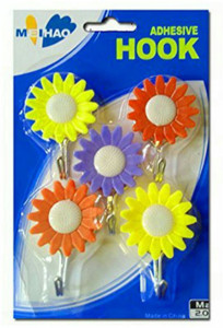 NK-STORE 5Pcs Sunflower Shaped Hanger Clothes Hanger Wall Door Hook 5 - Pronged Hook