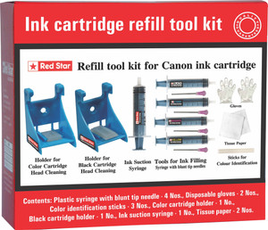 Red Star ink refill tool kit for canon 810,811,745,746 cartridges Multi Color Ink