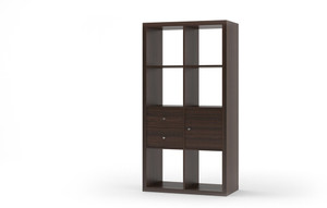 Urban Ladder Boeberg Bookshelf 4 x 2; Inserts : 1 cabinet, 1 drawers Engineered Wood Semi-Open Book Shelf