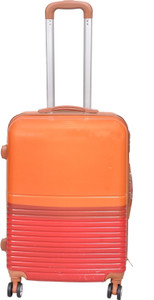PRAGEE POLYCARBONITE SUITCASE 24 INCHES ORANGE HARD SHELL Check-in Luggage - 24 inch