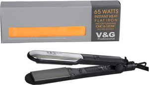 V&G Professional 5555 Black & Silver Hair Straightener