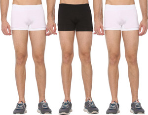 Shaun Solid Men White, Black, White Compression Shorts