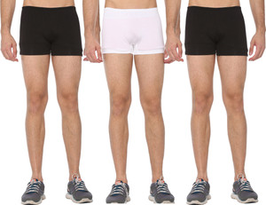 Shaun Solid Men Black, White, Black Compression Shorts