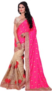 M.S.Retail Embroidered Bollywood Silk, Net Saree