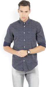 Arrow Sport Men's Printed Casual Blue Shirt