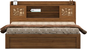 Spacewood Engineered Wood King Bed With Storage