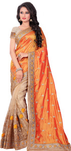 M.S.Retail Embroidered Bollywood Silk, Net Saree
