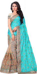 M.S.Retail Embroidered Bollywood Silk, Net Saree