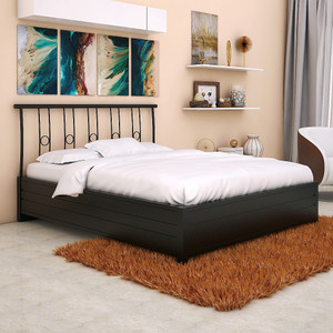 FurnitureKraft Manila Metal Queen Bed With Storage