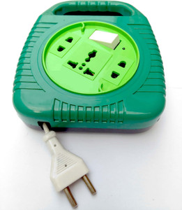 Bizinto Green Round 3+1 Flex Box with Long Wire 6 A Three Pin Socket