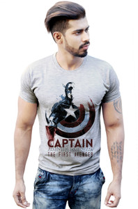 Bastard Tendencies Graphic Print Men Round Neck Grey T-Shirt