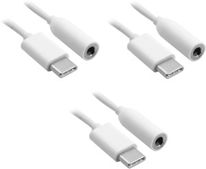 ReTrack SET OF 3PC Type-C Male to 3.5mm Female Jack Earphone USB C Type Cable