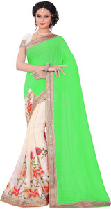 M.S.Retail Embroidered Bollywood Chiffon Saree