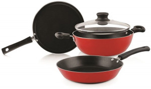 Shri & Sam Starto (Tawa 25 cm, Frying pan 22 cm-3 layer coat & Induction bottom) Induction Bottom Cookware Set