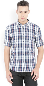 Highlander Men's Checkered Casual Multicolor Shirt