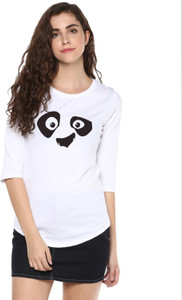 Young Trendz Graphic Print Women Round Neck White T-Shirt