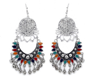GoldNera Afgani Zoya Oxidized Antique Traditional Alloy Dangle Earring