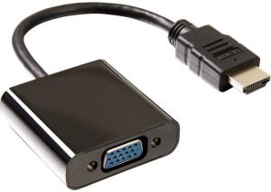 PI World Hdmi To Vga Converter Adapter Cable - The Simplest Converter (Black) HDMI Adapter