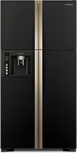 Hitachi 638 L Frost Free Side by Side Refrigerator(Glass Black, R-W720FPND1X)