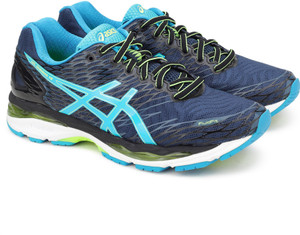 Asics GEL NIMBUS 18 RunningShoe For Men Buy POSEIDON BLUE JEWEL SAFETY YELLOW Color Asics GEL NIMBUS 18 RunningShoe For Men Online at Best Price