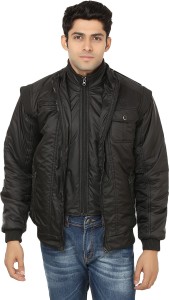 ico blue star full sleeve solid men quilted jacket KOTI_1