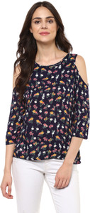 Mayra Casual 3/4th Sleeve Printed Women's Multicolor Top