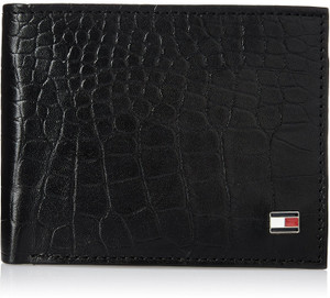 Tommy Hilfiger Men Black Genuine Leather Wallet