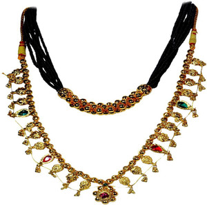 Soubhagya Traditional Manchali Mangalsutra And 12 Panadi saaj Gold