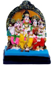 green value hindu god made with polyresin lord goddess bhagwan shiv parivar / shiva family/mahadev/bhole baba/bhole nath/parvati,ganesh,ganesha,ganpati,chaturbhuj,kartikeya & nandi/shankar/mahakal/mahesh/trinetra/shiv parvati vastu idol home décorative puja handicraft spiritual statue figureine scul