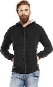 Maniac Full Sleeve Self Design Men's Sweatshirt