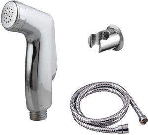 Kurvz jaquar Health faucet (abs)with 1.5mtr flexible SS Tube and Wall Hook Shower Head