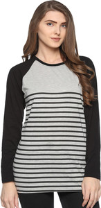 69GAL Printed Women Round Neck Multicolor T-Shirt