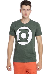 dc comic graphic print men round or crew green t-shirt DC1FMT1376