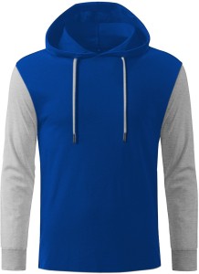 ghpc solid men hooded blue t-shirt TS900905
