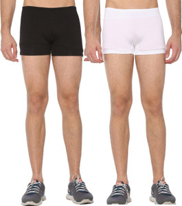 Shaun Solid Men White, Black Compression Shorts