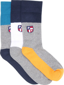 USPA Men Solid Crew Length Socks