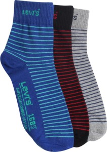 Levi's Men Striped Ankle Length Socks