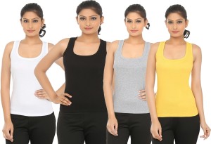 friskers casual sleeveless solid women's multicolor top
