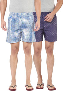 Peter England Printed Men Blue Boxer 