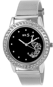MKS hot peafowl look Black Dial Analog Watch - For Girls Watch - For Girls