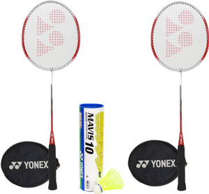 Yonex GR301 Mavis Combo Badminton Kit(2 GR301 Badminton Racquets,1 Mavis 10 Shuttlebox (Pack of 6) Badminton Kit