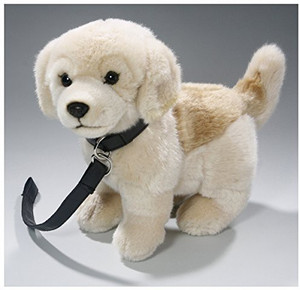 Carl Dick Stuffed Animal Golden Retriever Dog with lead Plush Toy
