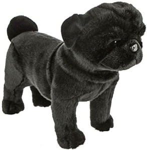 stuffed black pug