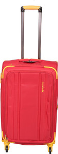 PRAGEE EXCLUSIVE RED CHECK IN LUGGAGE TROLLEY BAG Check-in Luggage - 24 inch