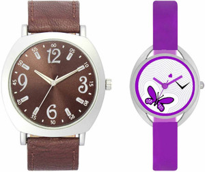 Volga VL46VT02 Exclusive Leather & Plastic Boys & Girls Combo Watch - For Men & Women