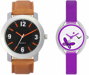 Volga VL28VT02 Exclusive Leather & Plastic Boys & Girls Combo Watch - For Men & Women