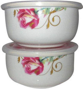 Megalite Ceramic Bowl Set (White, Pack of 2) Ceramic Bowl Set