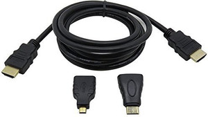 JBD 3 In 1 High Definition Multimedia Interface HDMI TO HDMI / Mini HDMI / Micro HDMI Cable 1.4V Gold-plating 1080P HDMI Adapter HDMI Cable