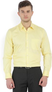 raymond men solid formal yellow shirt RMSX06997-Y4Medium Yellow