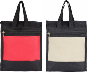 styles creation Combo Red & Grey Lunch/ Tiffin/ Carry Leather Bag Waterproof Lunch Bag